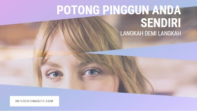 Potong pinggun Anda sendiri purple modern-bold