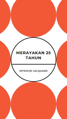 Merayakan 25 tahun orange modern-geometric-&-linear