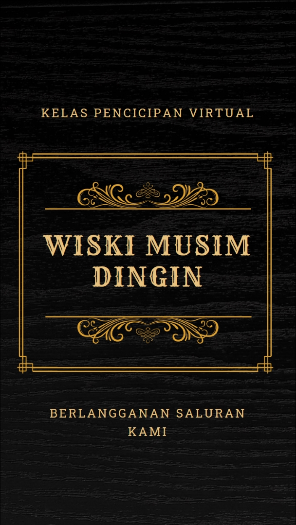 Wiski musim dingin black vintage-retro