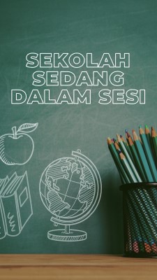 Sekolah sedang dalam sesi green modern-simple