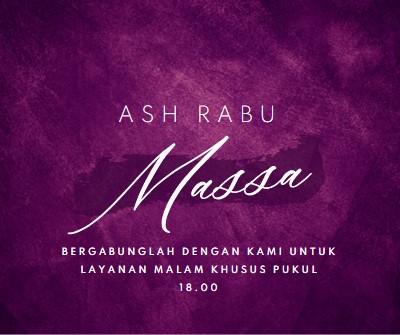 Misa Rabu Abu purple modern-simple