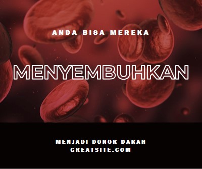 Menjadi donor darah red modern-simple