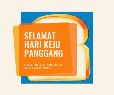 Selamat Hari Keju Panggang orange modern-bold