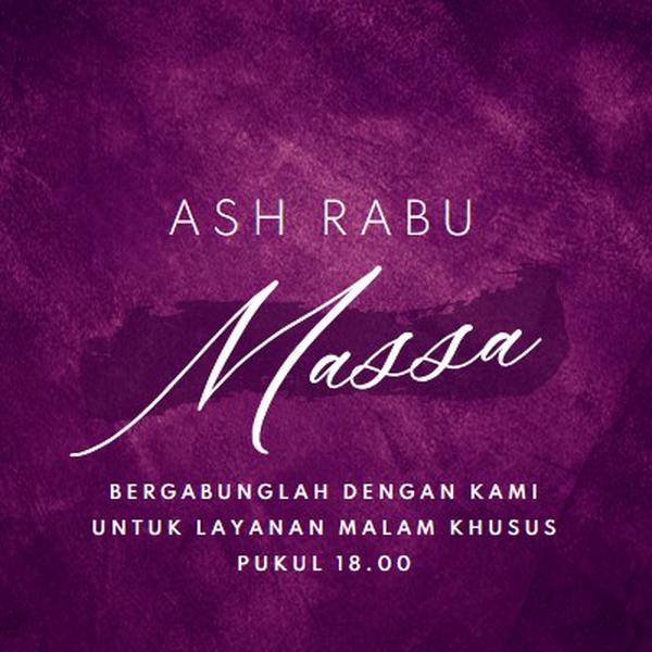 Misa Rabu Abu purple modern-simple