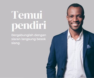 Temui pendiri gray modern-simple