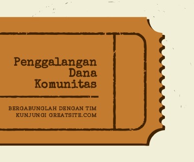 Tiket besar brown vintage-retro