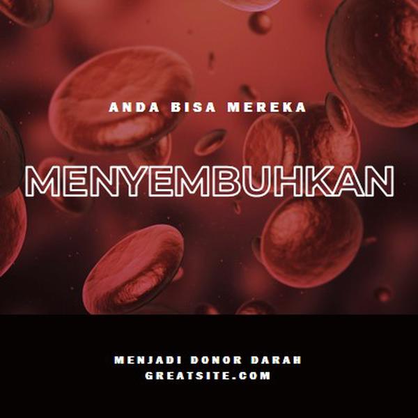 Menjadi donor darah red modern-simple