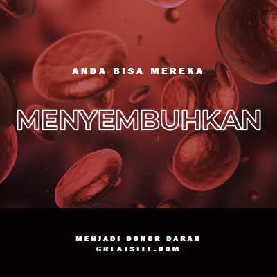 Menjadi donor darah red modern-simple