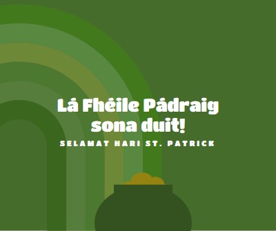 Selamat Hari St. Patrick green vintage-retro