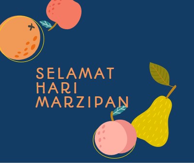 Selamat Hari Marzipan blue whimsical-line