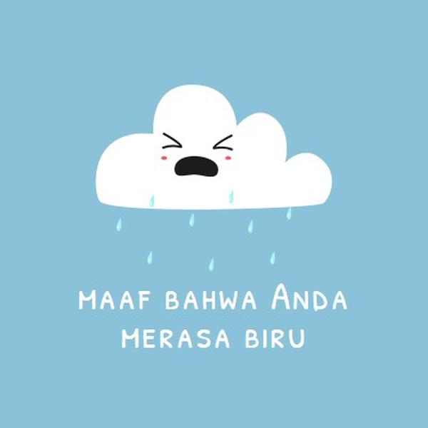 Maaf bahwa Anda merasa biru blue whimsical-color-block