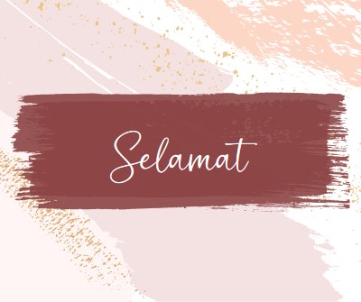 Selamat sederhana pink organic-simple