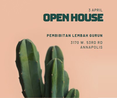 Open house 3 April pink modern-simple