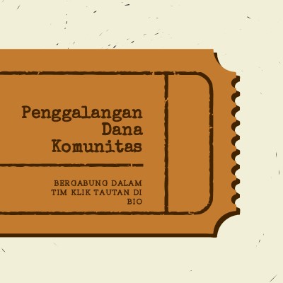 Tiket besar brown vintage-retro