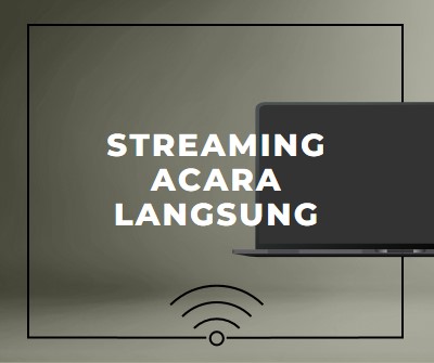 Streaming acara langsung gray modern-bold