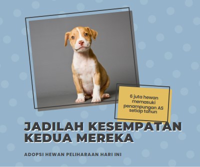 Anak anjing kesempatan kedua blue modern-bold