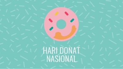 Yum ini Hari Donat Nasional blue modern-simple