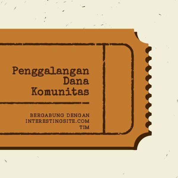 Tiket besar brown vintage-retro