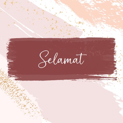 Selamat sederhana pink organic-simple