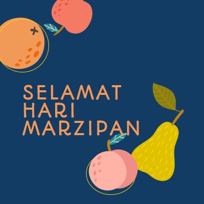 Selamat Hari Marzipan blue whimsical-line