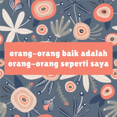 Jenis orang-orang saya orange organic-simple