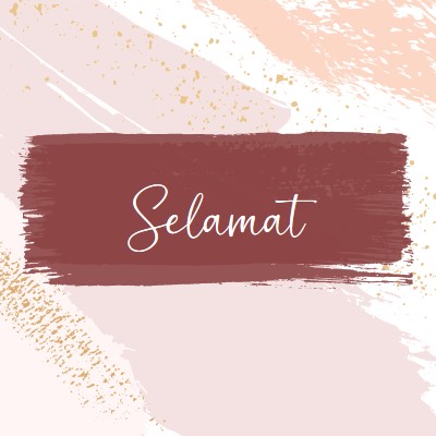 Selamat sederhana pink organic-simple