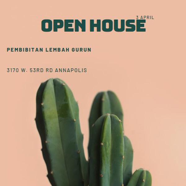 Open house 3 April pink modern-simple