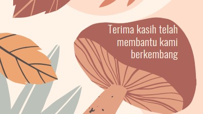 Tumbuh ke atas pink organic-simple