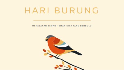 Ini Hari Burung yellow whimsical-line