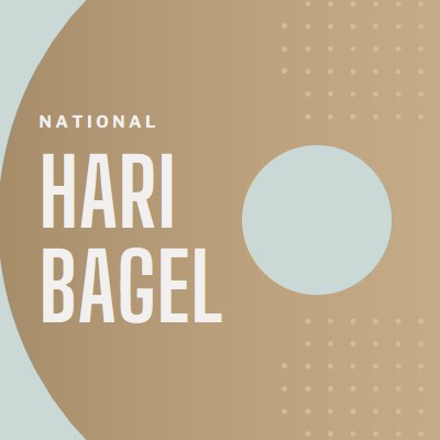 Hari Bagel Nasional brown modern-simple