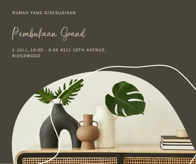 Vas rumah brown organic-boho