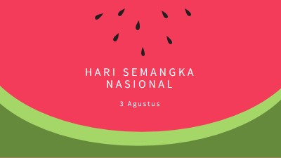 Hari Semangka Nasional pink modern-simple