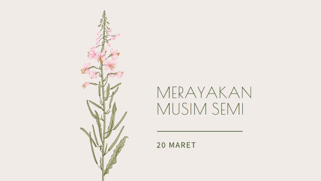 Merayakan musim semi white vintage-botanical