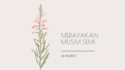 Merayakan musim semi white vintage-botanical