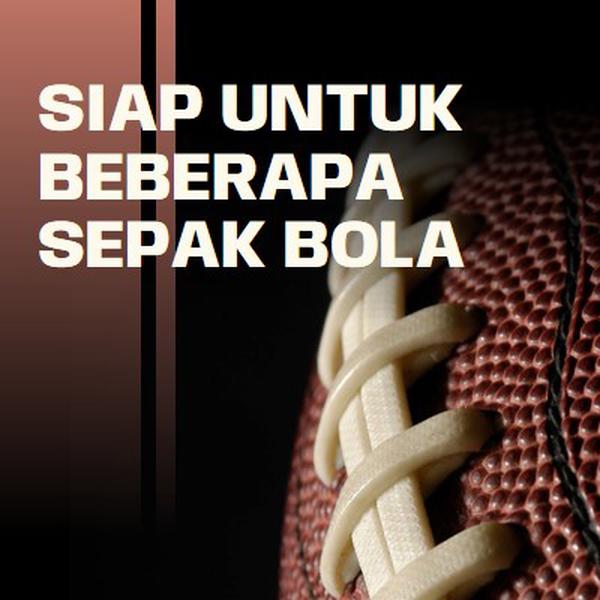 Siap untuk sepak bola brown modern-simple