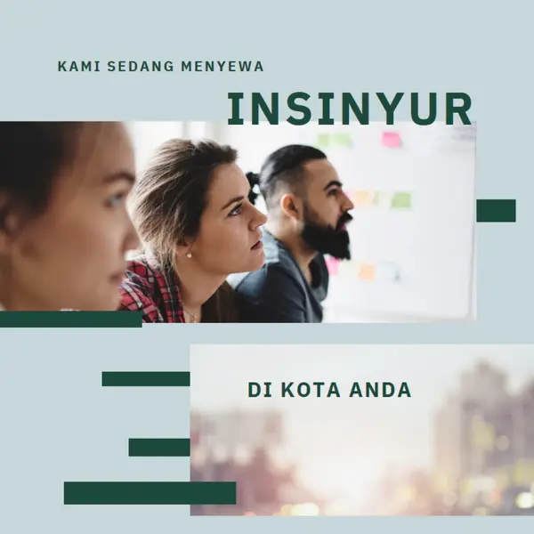 Kami mempekerjakan teknisi blue modern-simple