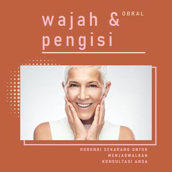 Penjualan wajah dan pengisi orange modern-geometric-&-linear