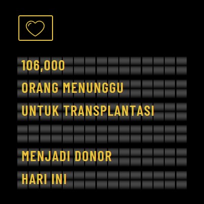 Menjadi donor organ hari ini black modern-bold