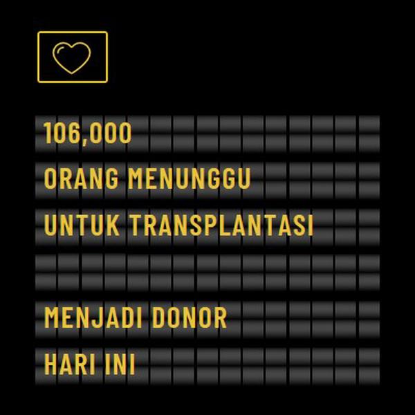 Menjadi donor organ hari ini black modern-bold