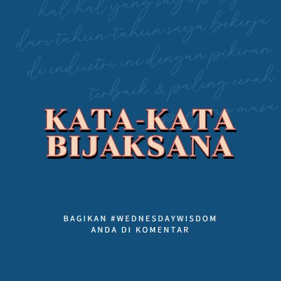 Kata-kata yang bijaksana blue modern-simple