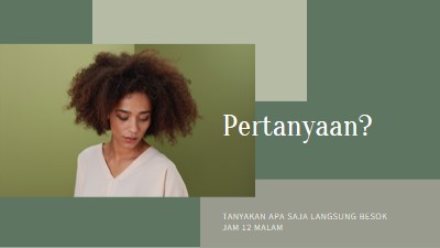 Pertanyaan? green modern-simple