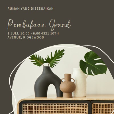 Vas rumah brown organic-boho