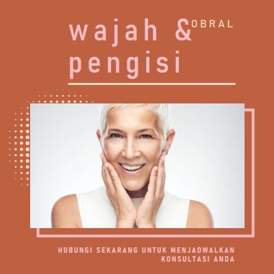 Penjualan wajah dan pengisi orange modern-geometric-&-linear