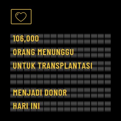 Menjadi donor organ hari ini black modern-bold