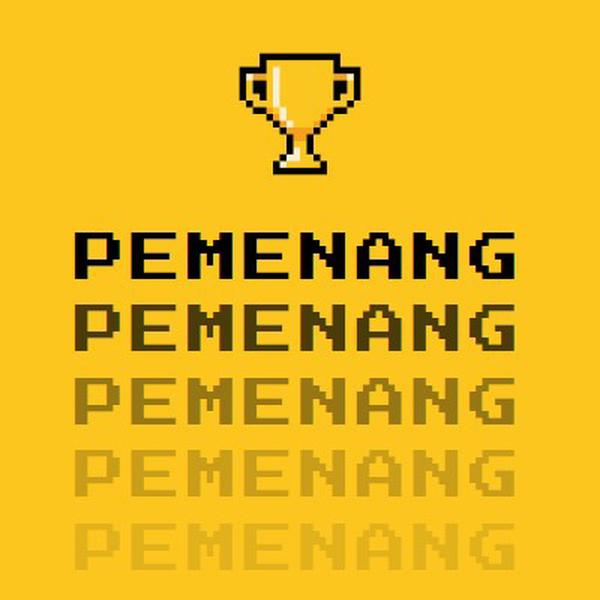 Kehidupan piala yellow vintage-retro