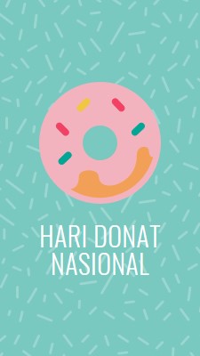 Yum ini Hari Donat Nasional blue modern-simple