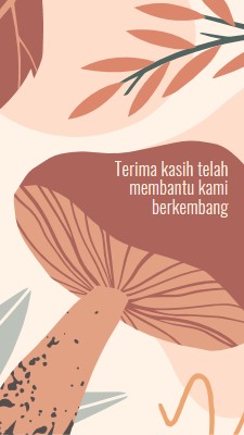 Tumbuh ke atas pink organic-simple