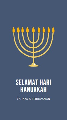 Hanukkah Sameach blue modern-simple