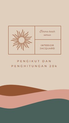 Pengikut dan penghitungan 20k pink organic-boho