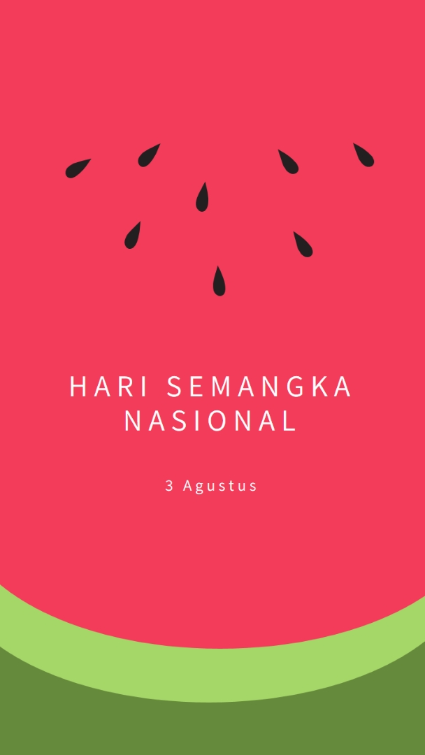 Hari Semangka Nasional pink modern-simple
